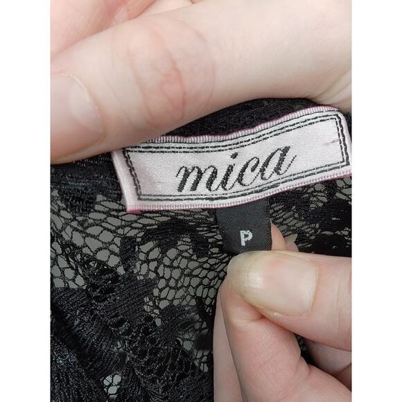 90s Y2k Vintage Black w/ Purple Midi Lace 3/4 Sleeve Whimsy Goth Dress - Picture 10 of 10